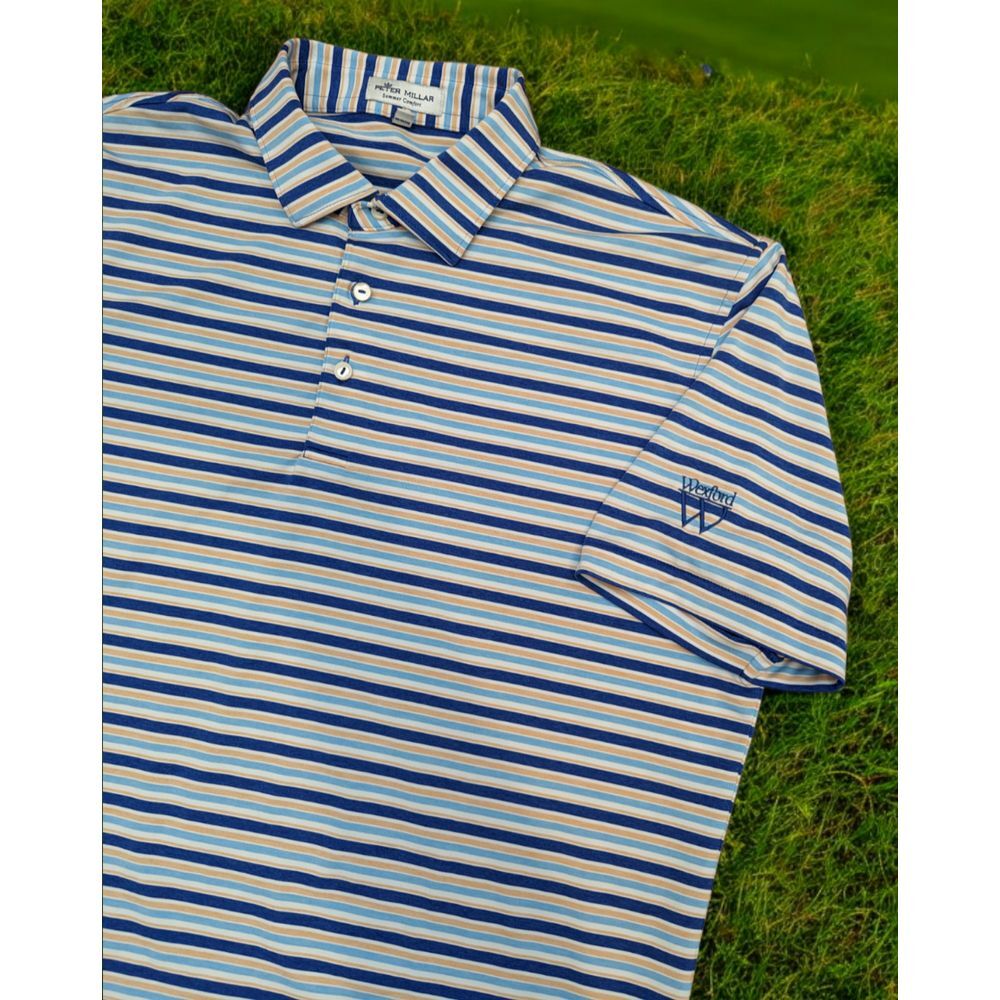 Peter Millar Polo Shirt Men‎ Golf Summer Comfort Performance Stretch Striped -M